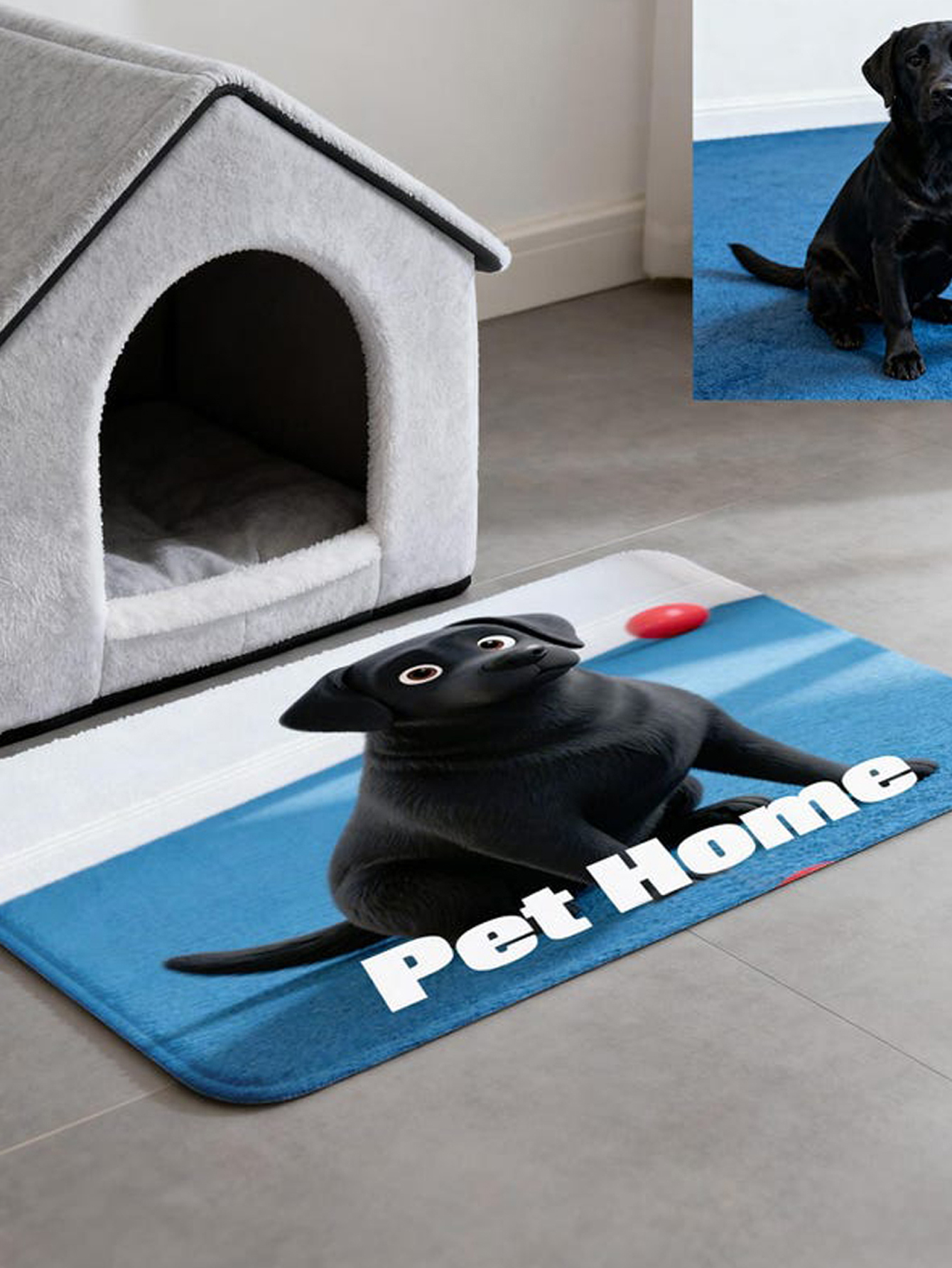 Personalized Pixar-Style Pet Mat with 3D Cartoon Portrait